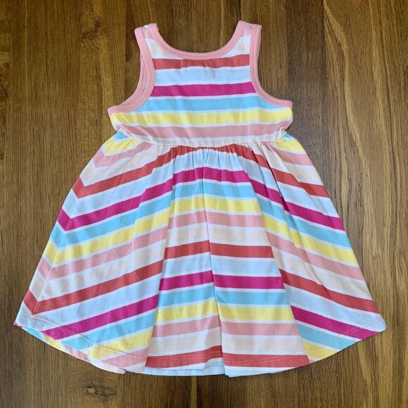 PEEK Rainbow Striped Dress Girls 12-18 Mos L Toddler Girl Sun Dress Stripes EUC - Picture 2 of 5